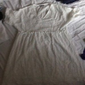 floral embroidery cut-outs beach coverup bikini cover-up dress